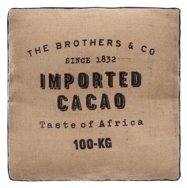 Διακοσμητικό μαξιλάρι atmosphera Cacao, 40x40 cm, γιούτα