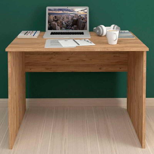 Γραφείο εργασίας Kalen Megapap από μελαμίνη χρώμα pine oak 90x60x74εκ