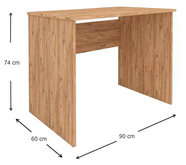 Γραφείο εργασίας Kalen Megapap από μελαμίνη χρώμα pine oak 90x60x74εκ