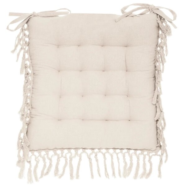 Μαξιλάρι καρέκλας atmosphera Macrame, 40x40 cm, εκρού