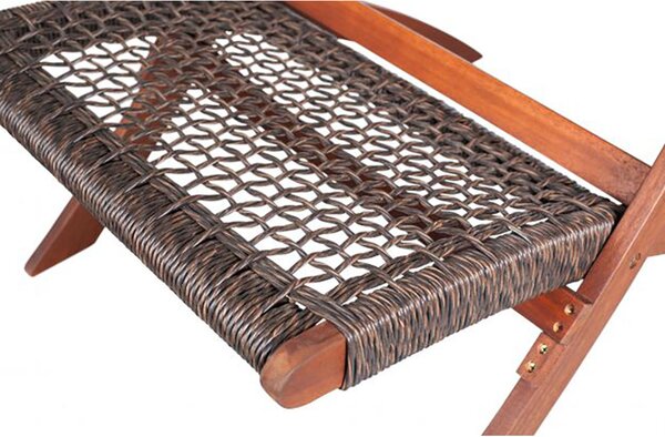 Liberta Καρέκλα Lounge Mesh πτυσσόμενη καρυδί 78x60x73cm 22-0179