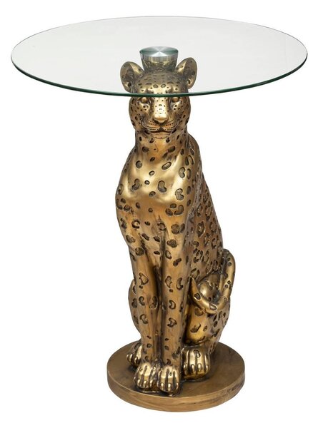 Τραπεζάκι σαλονιού atmosphera Wild Leopard, 40 εκ., γυαλί