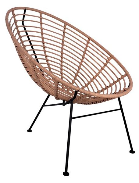 Ap Πολυθρόνα Sardinia μεταλλική μπεζ rattan 73x83x86cm - 61210208