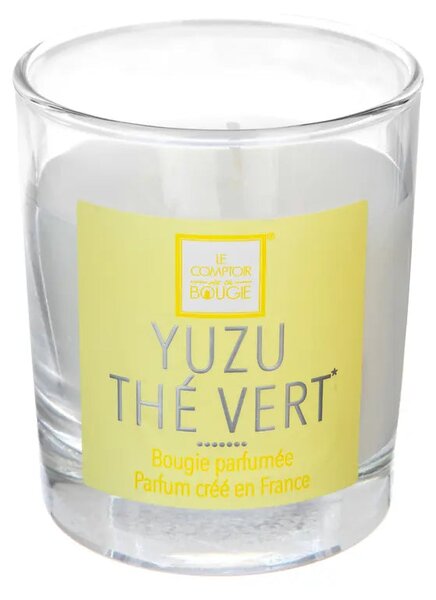 Αρωματικό κερί atmosphera Elea, Yuzu, γυαλί, 190 g — Άρωμα: Πράσινο τσάι με γιούζου