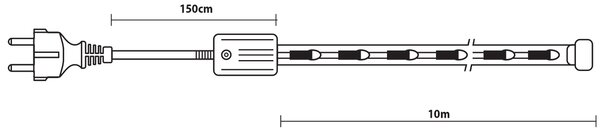 Gs Μπλέ Φωτοσωλήνας Ip20 Με Πρόγραμμα ,10 Μέτρα ,Ø13mm - 3w