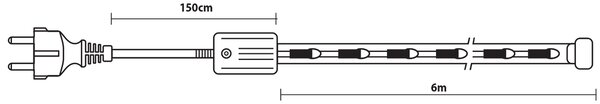 Gs Μπλέ Φωτοσωλήνας Με Πρόγραμμα ,6 Μέτρα ,Ø13mm - 3w