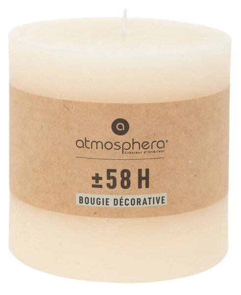 Άοσμο στρογγυλό κερί atmosphera Olia, 10 x 10 εκ