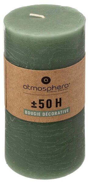 Άοσμο στρογγυλό κερί atmosphera Olia, 7 x 14 εκ