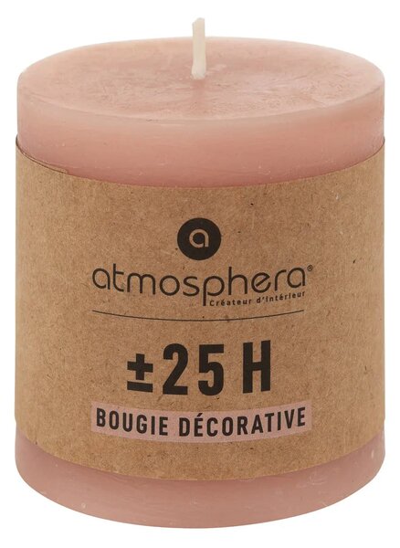 Άοσμο στρογγυλό κερί atmosphera Olia, 6,7 x 7 εκ