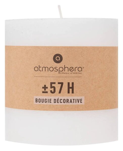 Άοσμο στρογγυλό κερί atmosphera Olia, 10 x 10 εκ