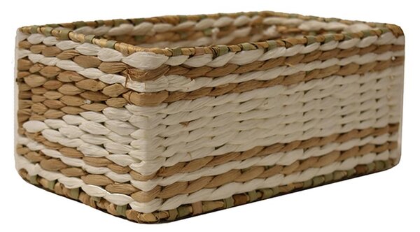 MOD Premium Καλάθι ψάθινο seagrass bali λευκό 29x16x12cm 67452