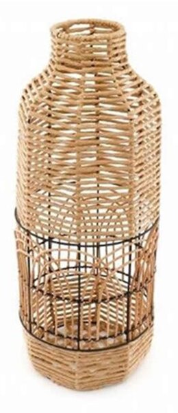 MOD Premium Βάζο διακοσμητικό Rattan ψάθινο 40cm SY0112