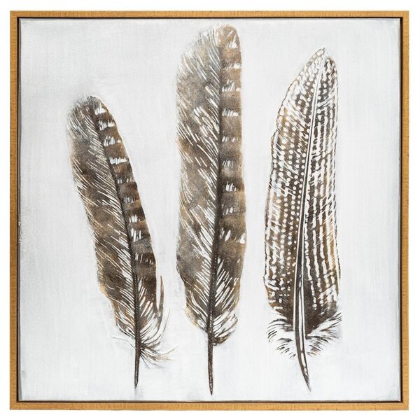 MOD Premium Πίνακας/καμβάς σε κάδρο Feathers 58x58cm - 169427