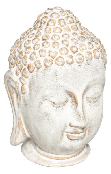 MOD Premium Διακοσμητικό Buddha λευκό κεραμικό 18x26cm - 182324A