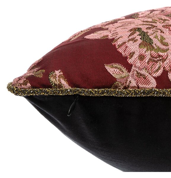 MOD Premium Διακοσμητικό μαξιλάρι «Burgundy floral» εκρού 50x30cm 172216