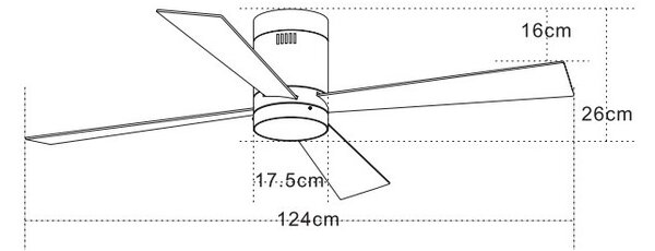 Ανεμιστήρας Οροφής Με Φωτιστικό LED 15W IP20 3CCT Zambelis 19138 Χρώμιο