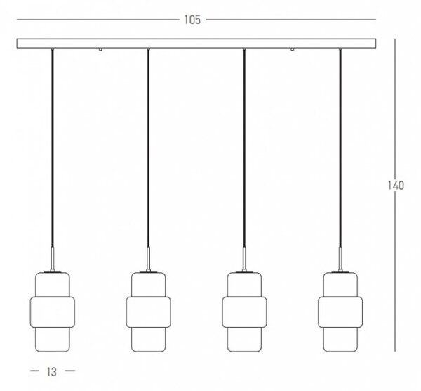 Κρεμαστό Φωτιστικό Οροφής 4xE27 40W IP20 Zambelis 22143 Χρυσό