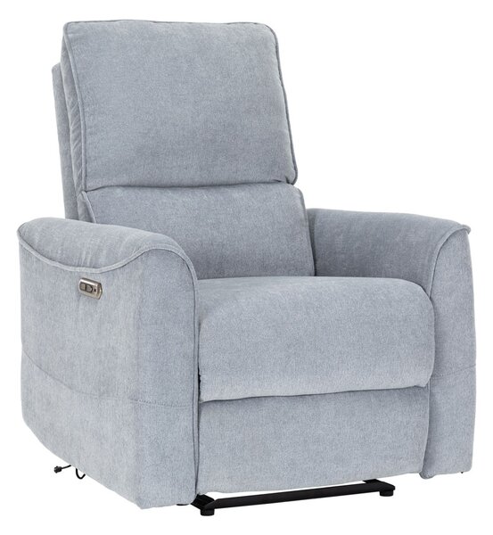 Liberta Πολυθρόνα ανακλινόμενη TIME OUT ηλεκτρική recliner ice grey 82x91xH104cm