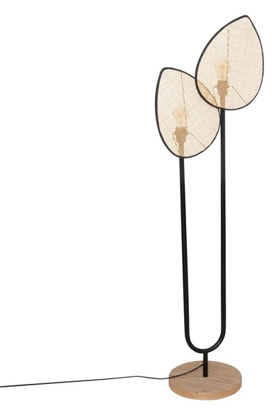 Φωτιστικό δαπέδου atmosphera Olme Design, μέταλλο και ξύλο, φυσικό, 143 εκ