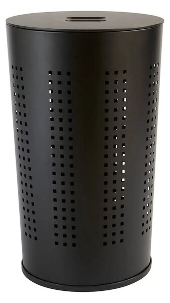 Καλάθι απλύτων 5five Glass, μέταλλο, μαύρο, 45 l