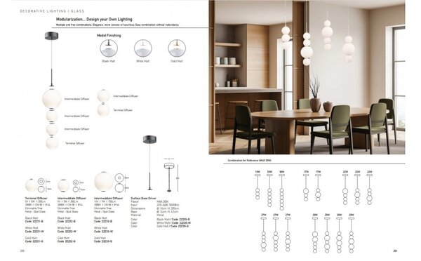 Βάση Κρεμαστού Φωτιστικού Οροφής 30W IP20 Zambelis 22230-W Λευκό