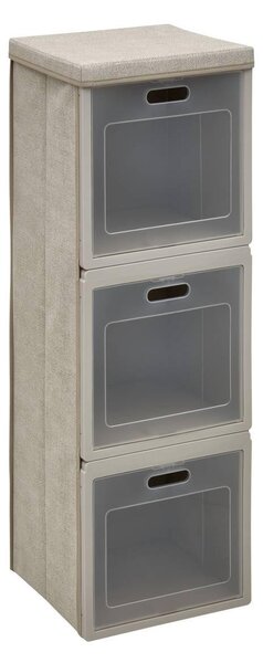 Ραφιέρα με πόρτα 5five Cube'n Door, χαρτόνι, 3 θήκες, μπεζ