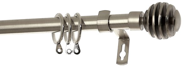 Κουρτινόξυλο Φ19mm Μονό Επεκτεινόμενο 120-210cm Με Άκρα Grace Chrome Brushed 599211
