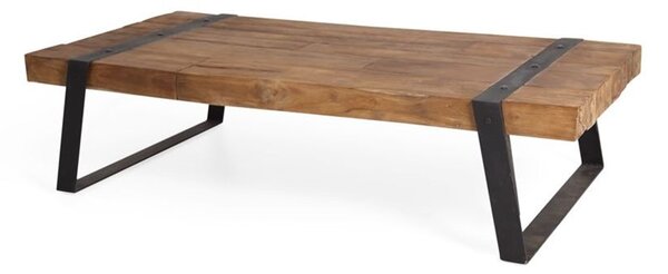 TS Wood Τραπέζι σαλονιού 7cm από ξύλο TEAK 140x70x35cm - 710023