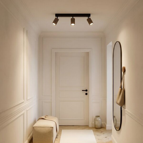 TK Lighting Φωτιστικό οροφής Tune, 3 φλόγες, καφέ, μέταλλο, μήκος 66 cm, ρυθμιζόμενος, Καφέ / Σκουριάς, Σαλόνι / τραπεζαρία, Αλουμίνιο