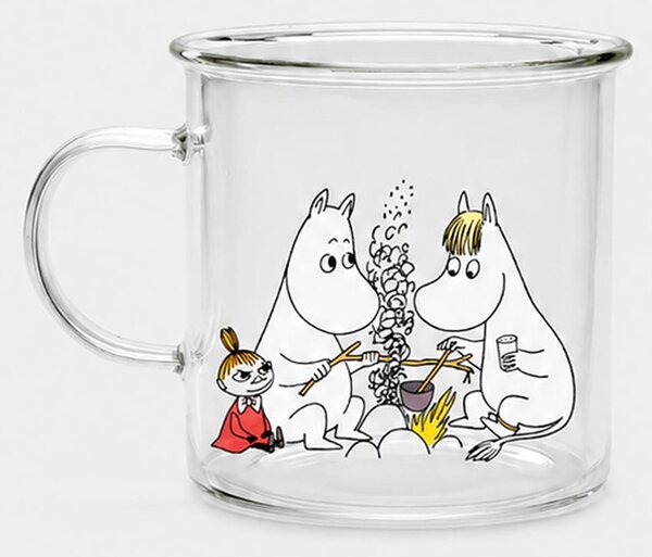 Sinsay - Γυάλινη κούπα με χερούλι The Moomins - πολυχρωμο