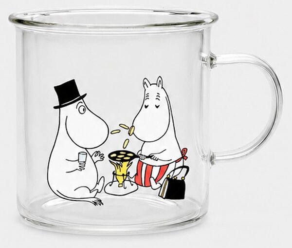 Sinsay - Γυάλινη κούπα με χερούλι The Moomins - πολυχρωμο