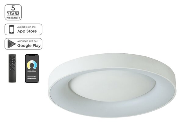 Φωτιστικό Πλαφονιέρα LED Dimmable Smart WiFi Homelighting Amaya 77-8155 White