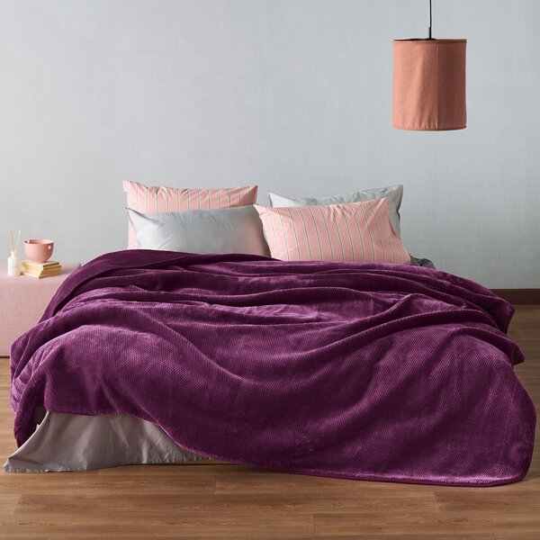 Κουβέρτα Βελουτέ Μονή (160x220) Kentia Loft Bella 05 Purple AW2026