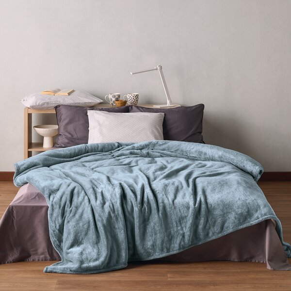 Κουβέρτα Βελουτέ Μονή (160x220) Kentia Loft Yolanda 19 Ciel