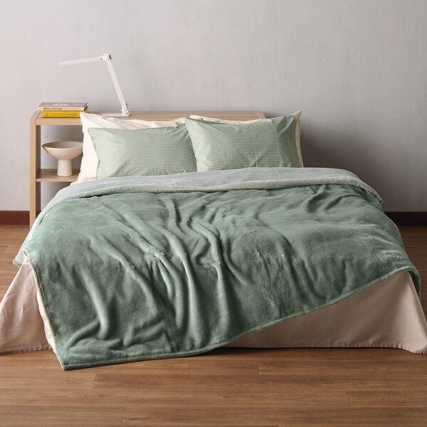 Κουβέρτα Βελουτέ Μονή (160x220) Kentia Loft Yolanda 10 Green