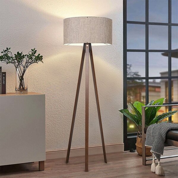 Φωτιστικό Δαπέδου PWL-1059, Pako World, E27, Μπεζ-Καρυδί, 38x38x140 cm