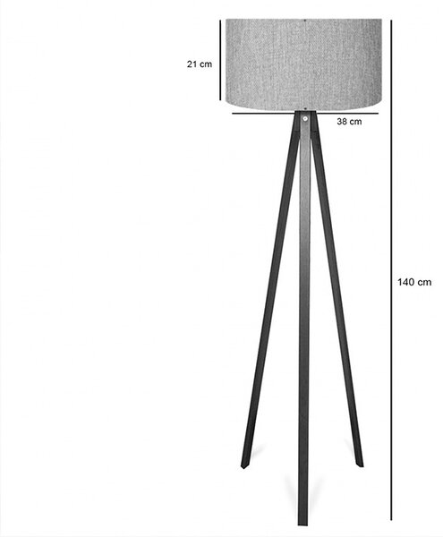 Φωτιστικό Δαπέδου PWL-1059, Pako World, E27, Μπεζ-Καρυδί, 38x38x140 cm