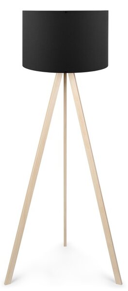 Φωτιστικό Δαπέδου PWL-1060, E27 Natural-μαύρο, 38x140 cm