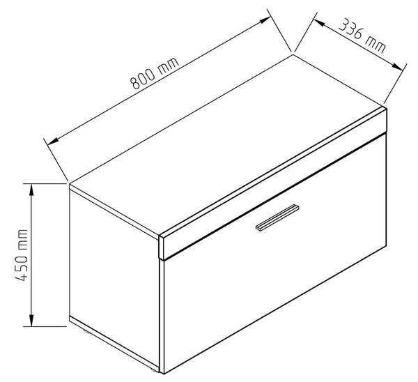 Έπιπλο Εισόδου Παπουτσοθήκη ARLET Φυσικό 45x33.6x80cm