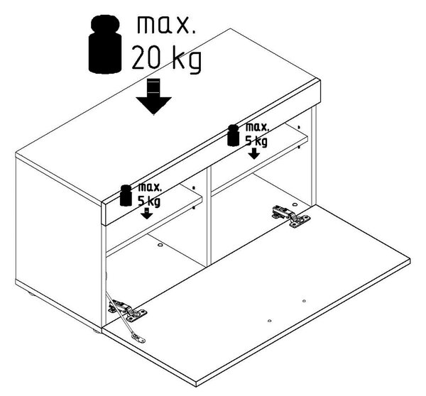 Έπιπλο Εισόδου Παπουτσοθήκη ARLET Φυσικό 45x33.6x80cm