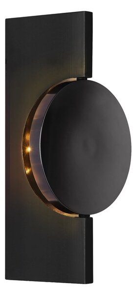 Globo Φωτιστικό τοίχου LED Jasper, ύψος 20 εκ., μαύρο ματ, μέταλλο, Μαύρο, Σαλόνι / τραπεζαρία, Μέταλλο, σύγχρονο