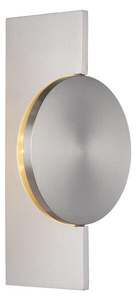Globo Φωτιστικό τοίχου LED Jasper, ύψος 28 εκ., ματ νικέλιο, μέταλλο, Μεταλλικό, Σαλόνι / τραπεζαρία, Μέταλλο, σύγχρονο