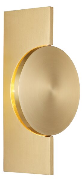 Globo Φωτιστικό τοίχου LED Jasper, ύψος 28 εκ., ματ ορείχαλκος, μέταλλο, Χρυσό / Ορείχαλκου, Σαλόνι / τραπεζαρία, Μέταλλο, σύγχρονο