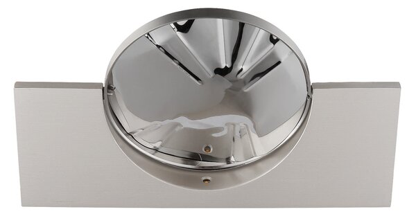 Globo Επιτοίχια λάμπα LED Jasper, ύψος 20 εκ., ματ νικέλιο, μέταλλο, Μεταλλικό, Σαλόνι / τραπεζαρία, Μέταλλο, σύγχρονο