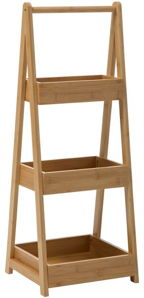 Επιδαπέδια Ραφιέρα Μπάνιου 5Five με 3 ράφια - Ξύλο Bamboo - 30x25.5x78cm - Απόχρωση Ξύλου