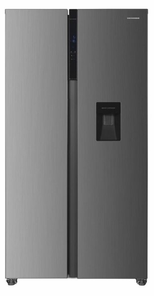 Ψυγείο Side by Side Heinner HSBS-HM529NFXWDE++ Full No Frost, με Βρυσάκι νερού, Χωρητικότητα 529L, Ενεργειακή Κλάση E και Ύψος 177cm