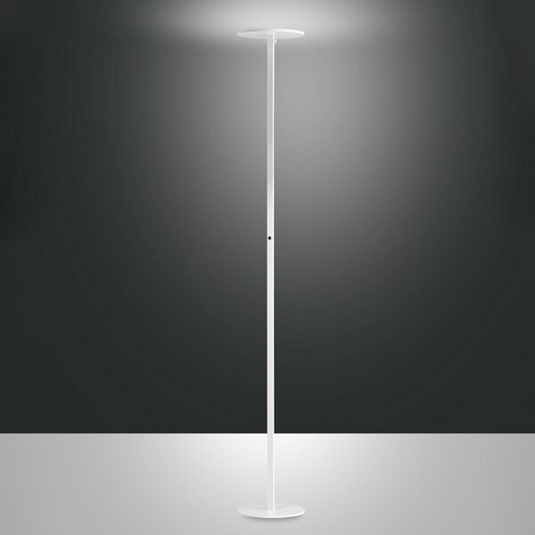Fabas Luce Φωτιστικό δαπέδου Regina LED, λευκό, CCT, ρυθμιζόμενο, ύψος 180 cm, ρυθμιζόμενος, Λευκό, Σαλόνι / τραπεζαρία, Μέταλλο, σύγχρονο