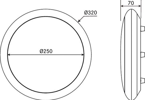 BRUMBERG Gavan LED φωτιστικό οροφής, IP65, λευκό Ø32cm