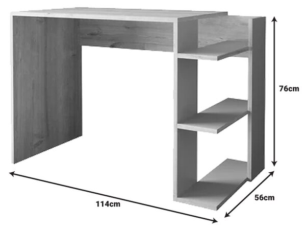 Γραφείο εργασίας Toska pakoworld σε oak- sandstone απόχρωση 114x56x76εκ