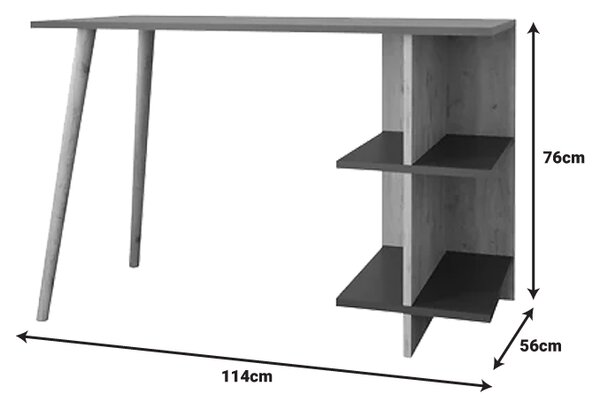 Γραφείο εργασίας Volet pakoworld σε oak- sandstone απόχρωση 114x56x76εκ